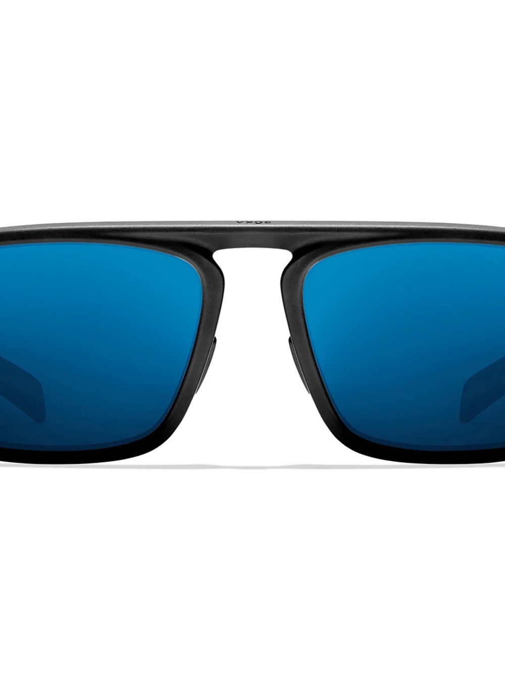 RŌKA Estacado Sunglasses - Matte Black Frame - Polarized Glacier Mirror Lens